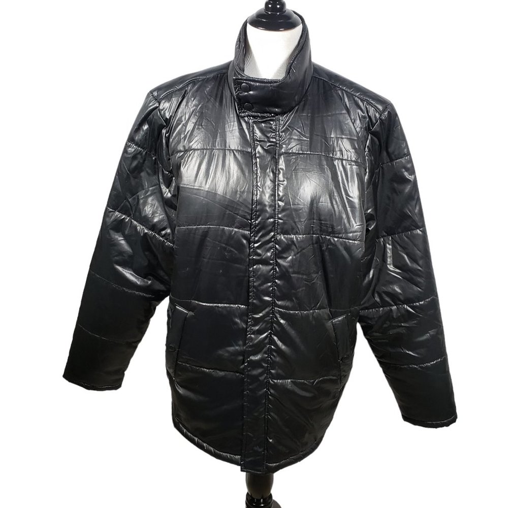 J. Ferrar Women's size Large Black Puffy Winter Coat - Gently Used